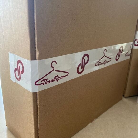 Posh Swag Thank-You Shipping Packaging Tape 1 roll P Hanger Merch Love Sale Sell - Picture 6 of 15